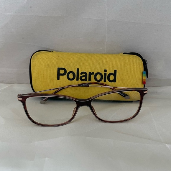 POLAROID- brown plastic and metal light weight eyeglass frames - Picture 4 of 4